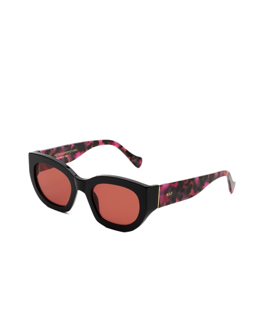 Retrosuperfuture Logo Sunglasses In Black
