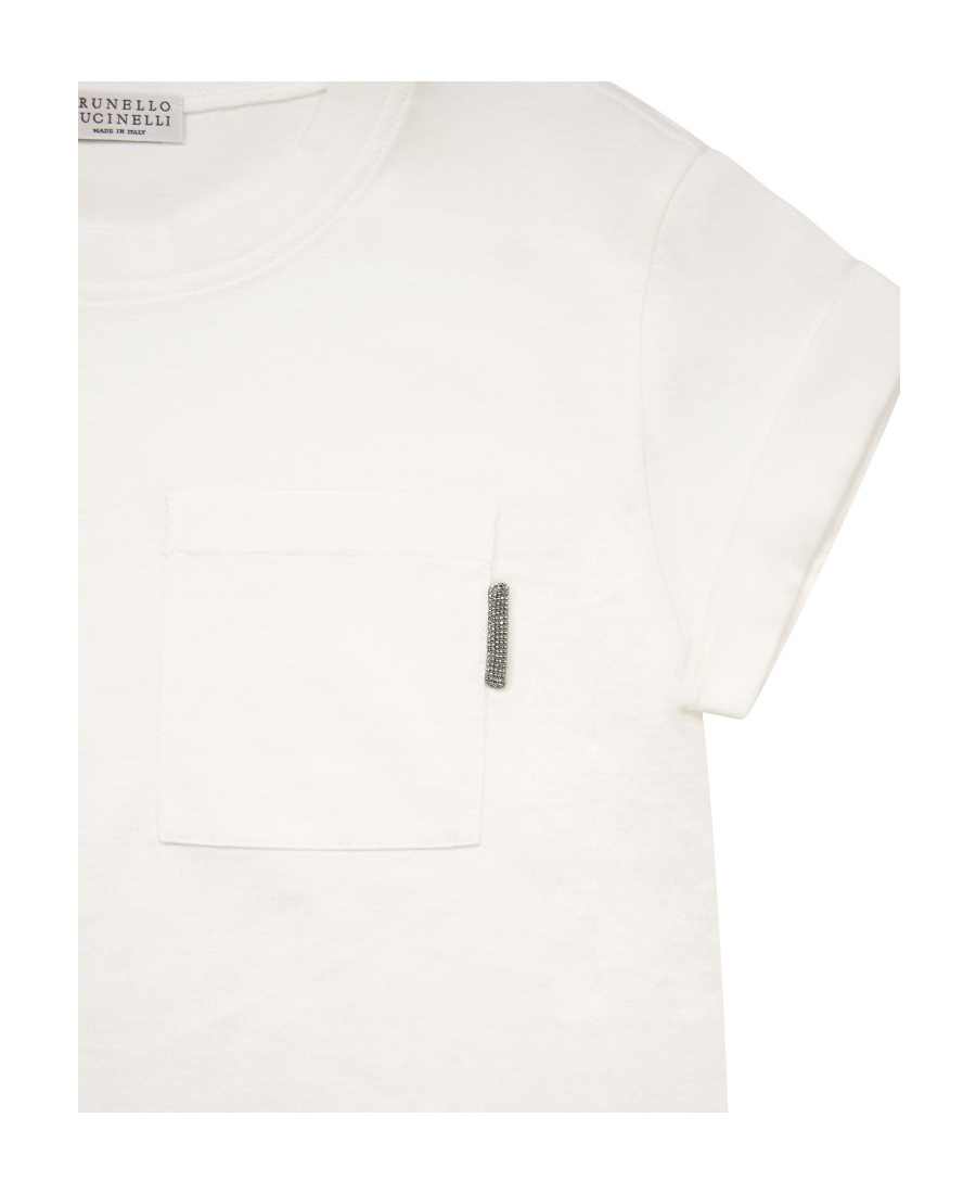 Brunello Cucinelli T-shirt With Round Neck And Short Sleeves In White
