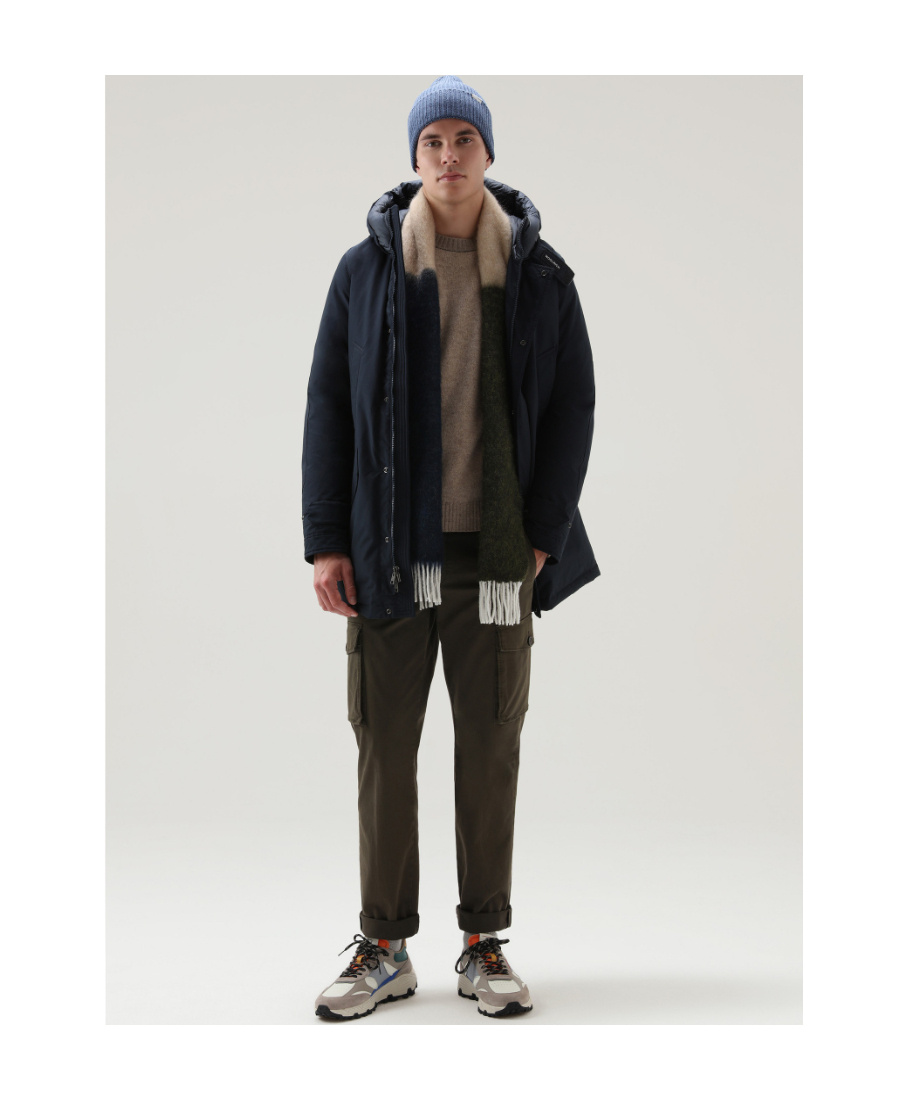 Woolrich Padded Zip-up Hooded Coat In Black