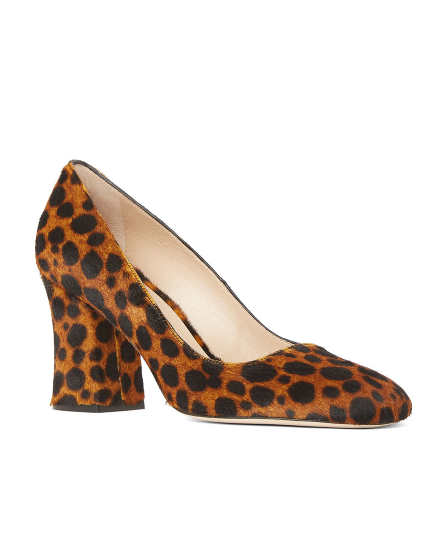Stuart Weitzman Curveblock Leopard-print Pumps In Brown