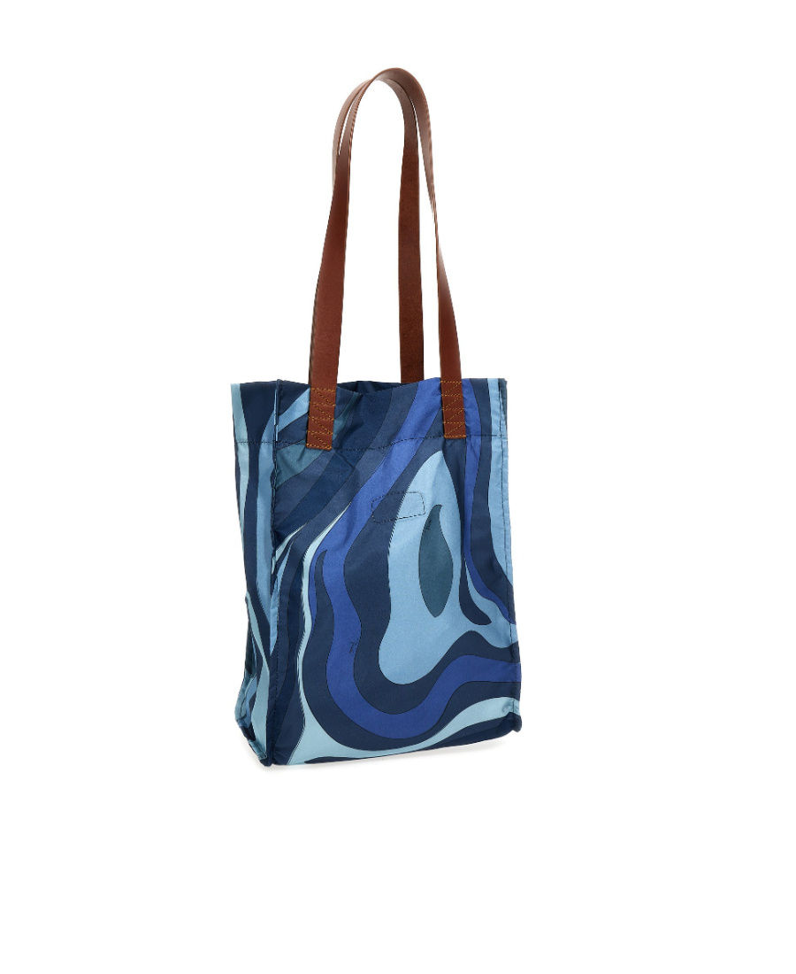 Pucci Marmo Shopper Bag In Blue