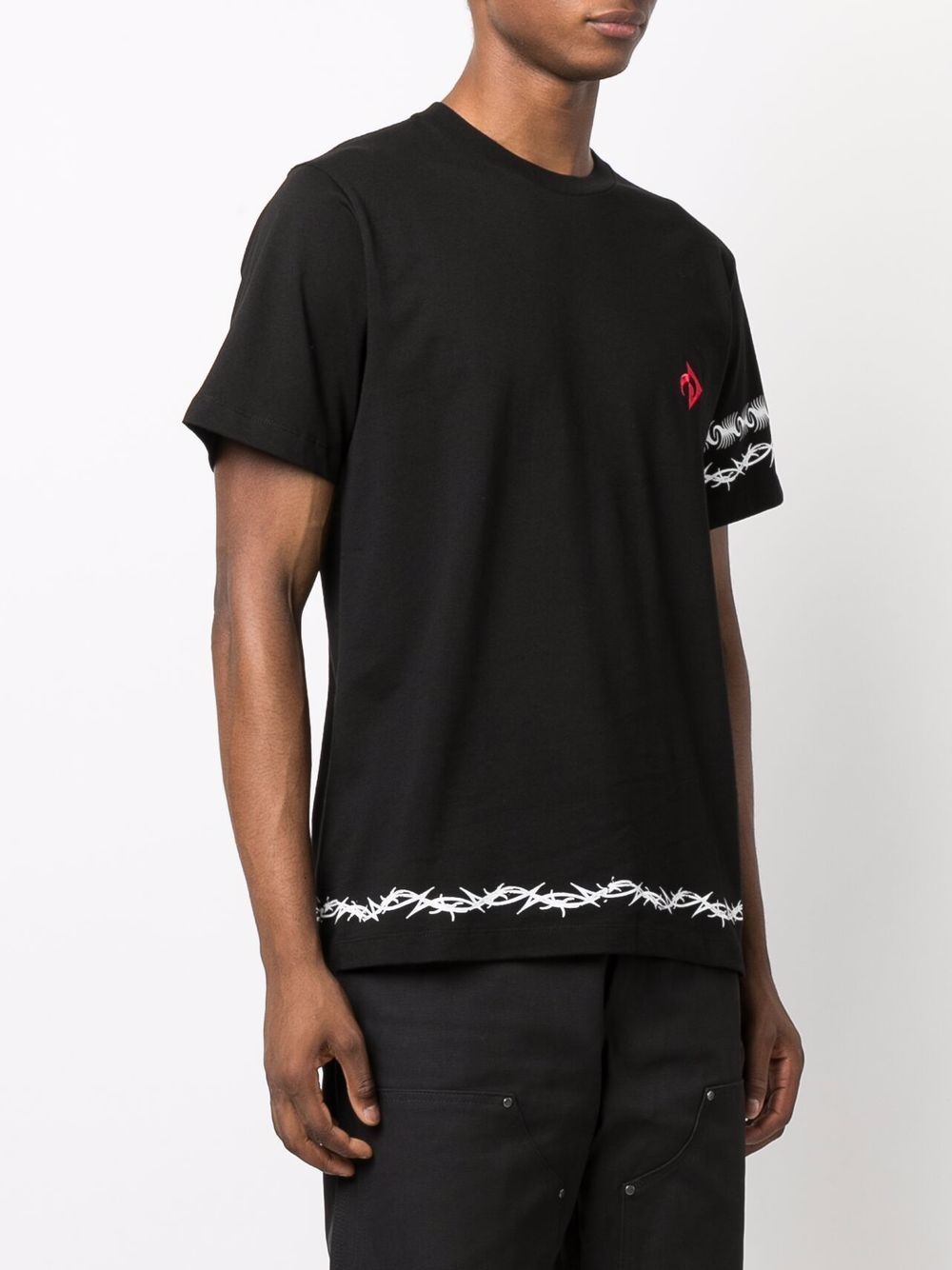 Marine Serre Abstract Logo-print T-shirt In Black