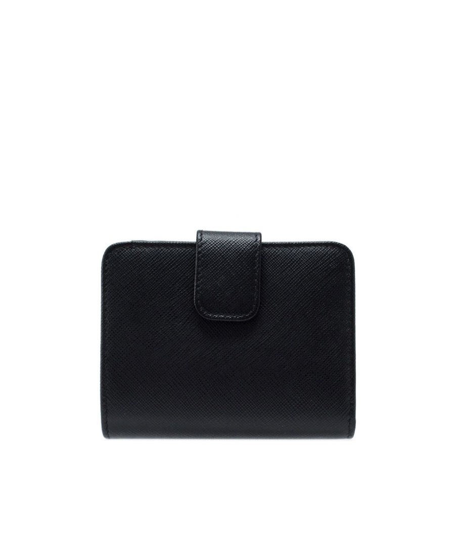 Prada Saffiano Leather Bi-fold Wallet In Black