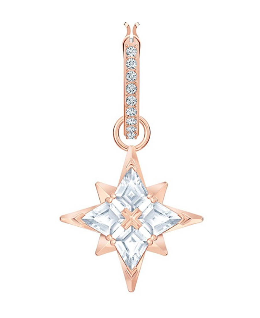 Swarovski Star Earrings In Yellow