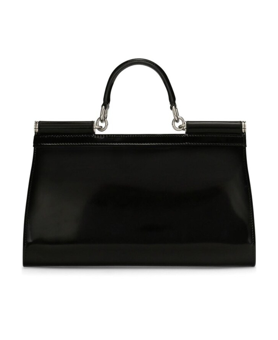 Dolce & Gabbana Kim Dolcegabbana Sicily Patent Bag In Black