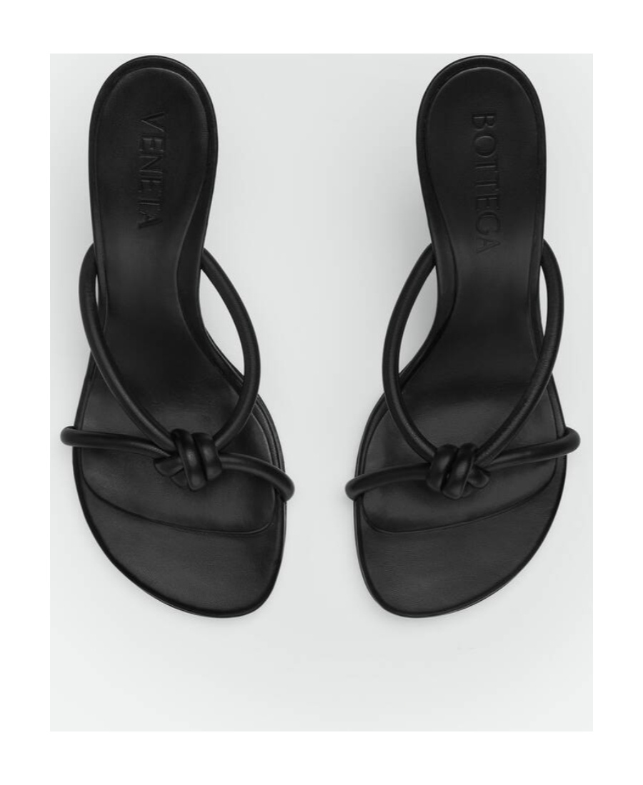 Bottega Veneta Blink 55 Leather Mules In Black