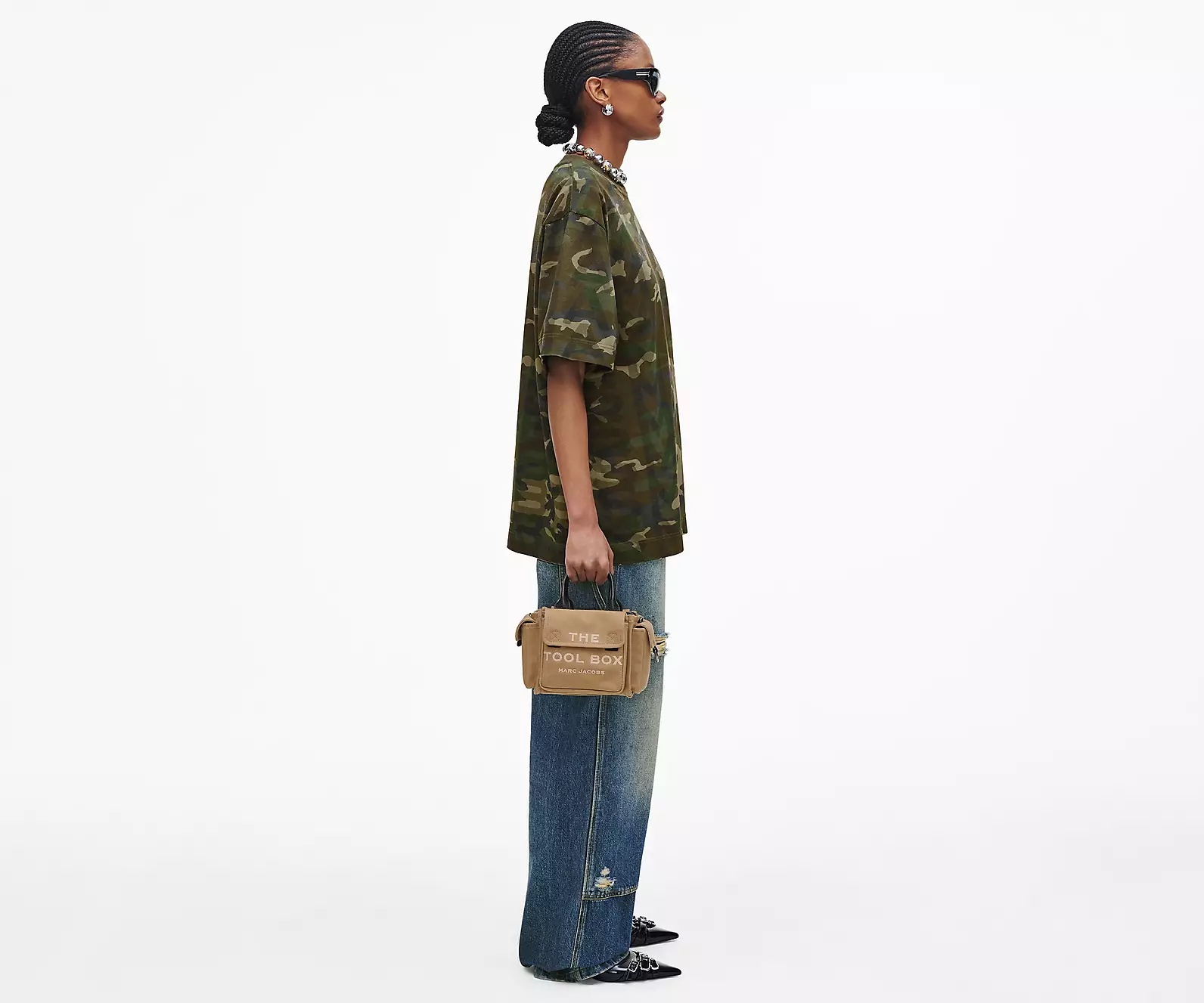 Marc Jacobs Mini The Cargo Canvas Tote Bag In Black