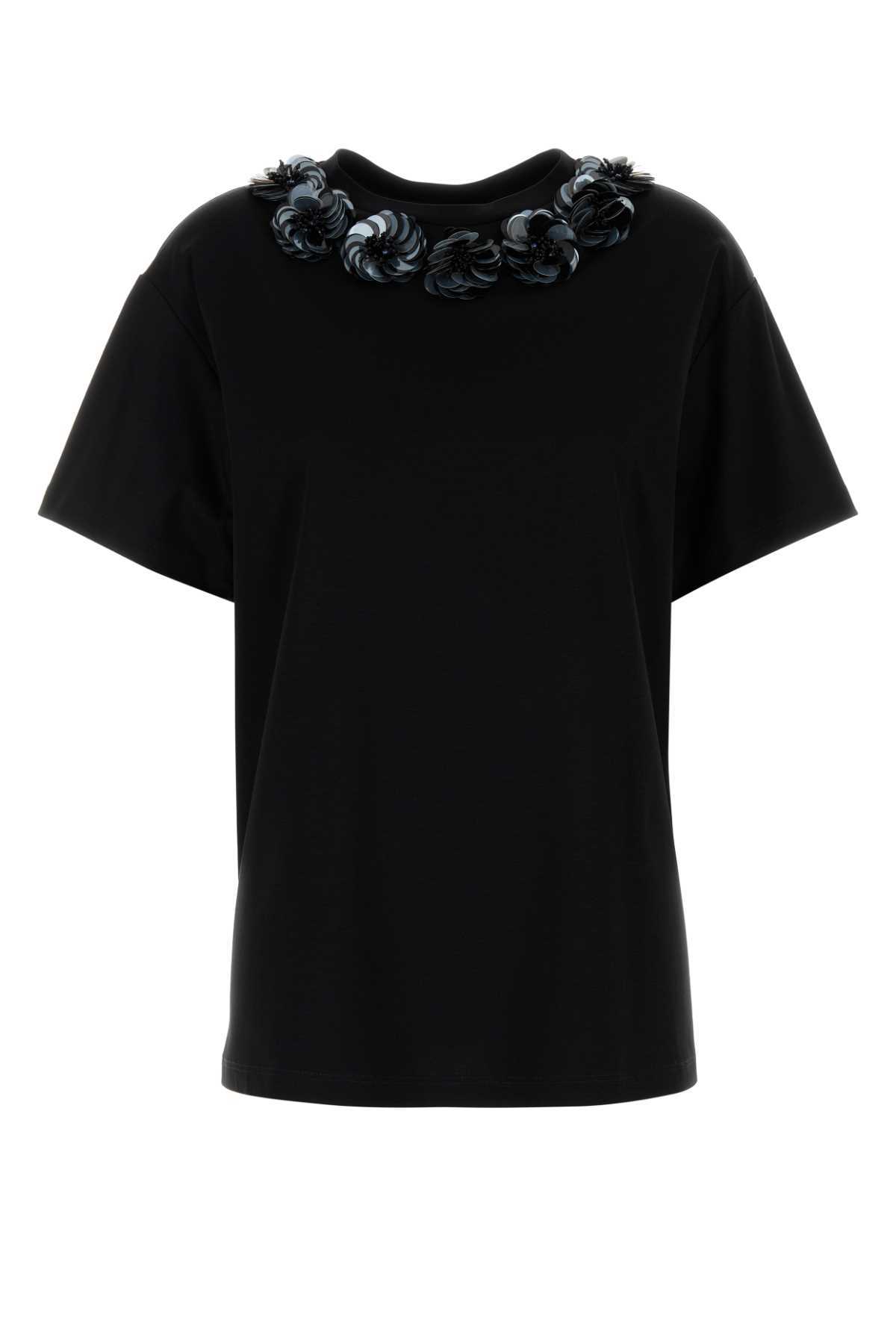 Max Mara Short-sleeved T-shirt In Black