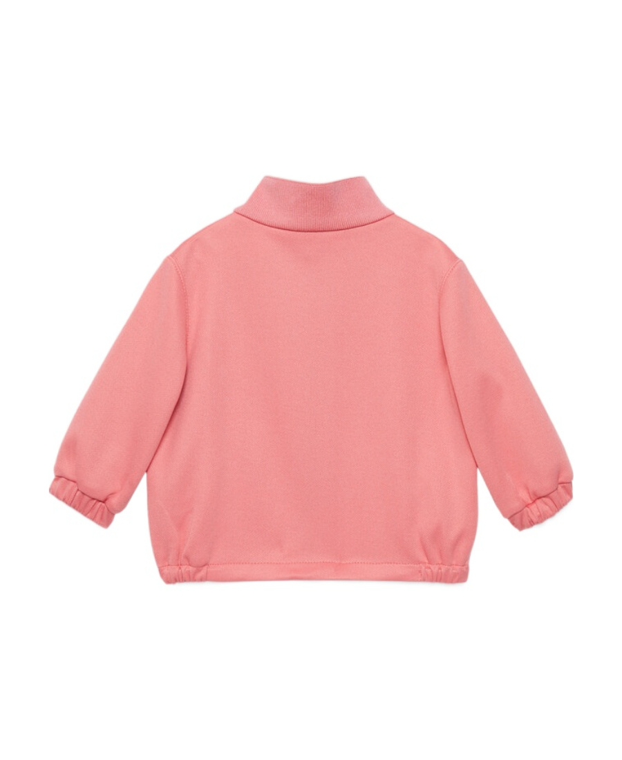 Gucci Logo-print Zipped Track Jacket In Pink