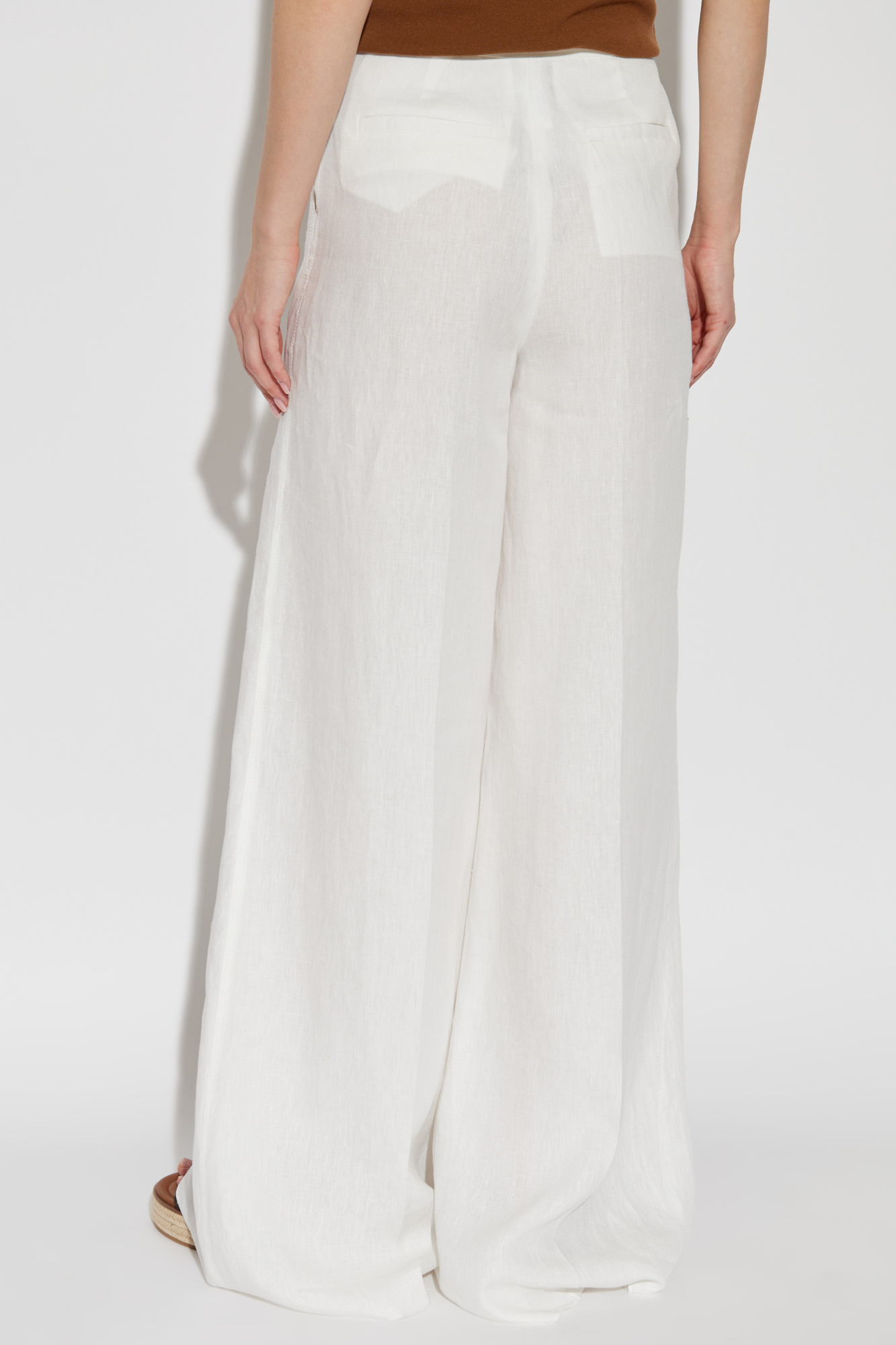 Max Mara Weite Hose Zinnia Aus Jersey In White