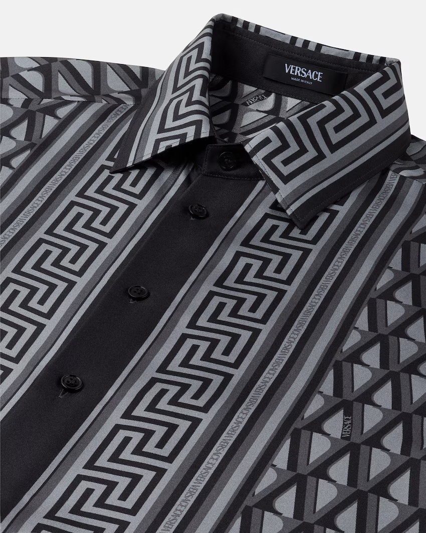 Versace Pattern-printed Long-sleeved Shirt In Multi
