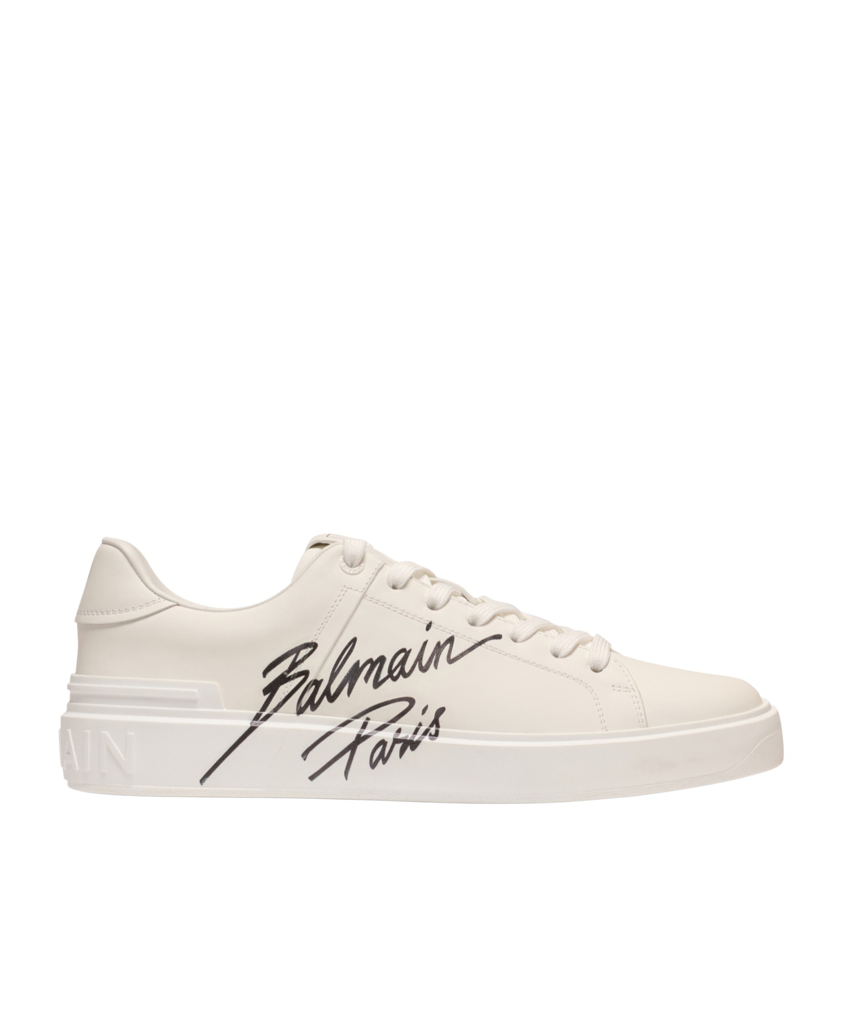 Balmain B-court Low-top Sneakers In White