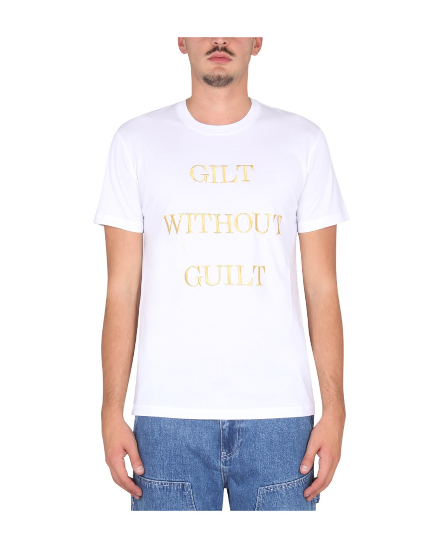 Moschino "guilt Without Guilt" T-shirt In White