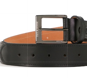 Paul & Shark Logo Belt In Black