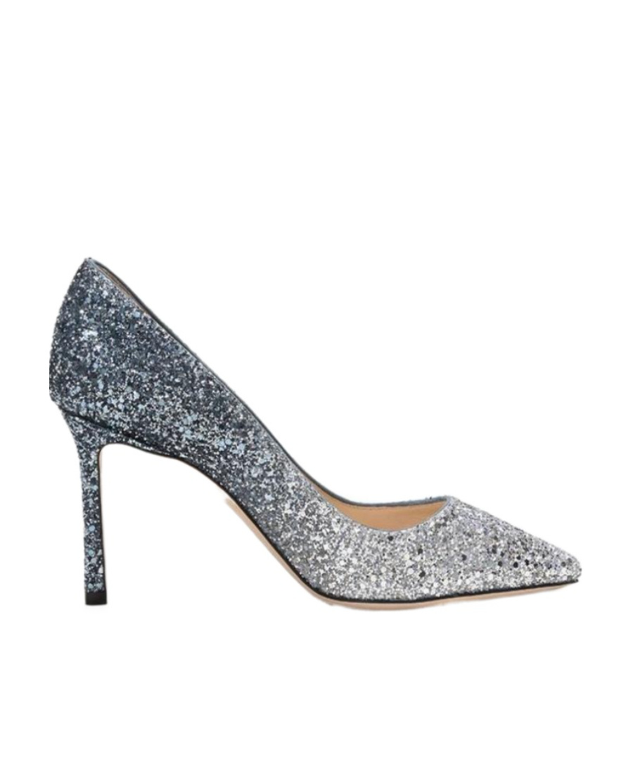Jimmy Choo Romy Spring Onion Effect High Heels In Gray