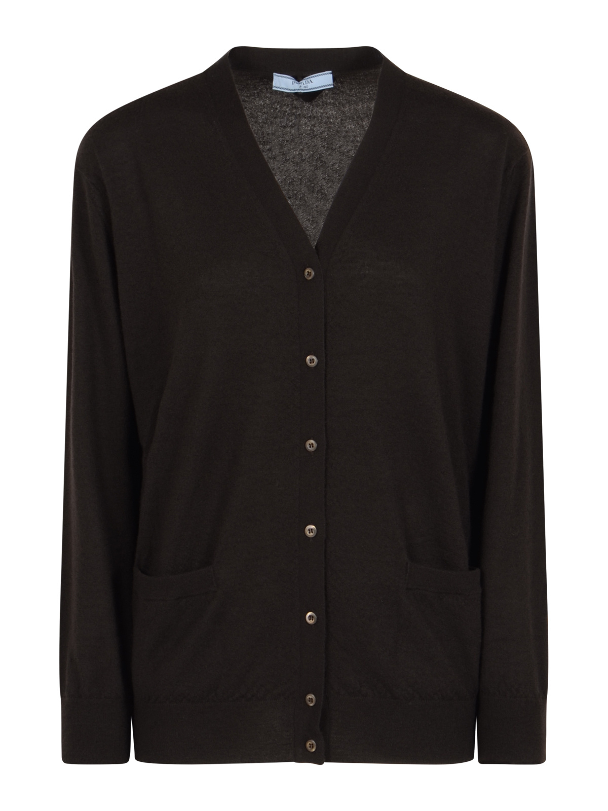 Prada Long-sleeved Sweater In Brown