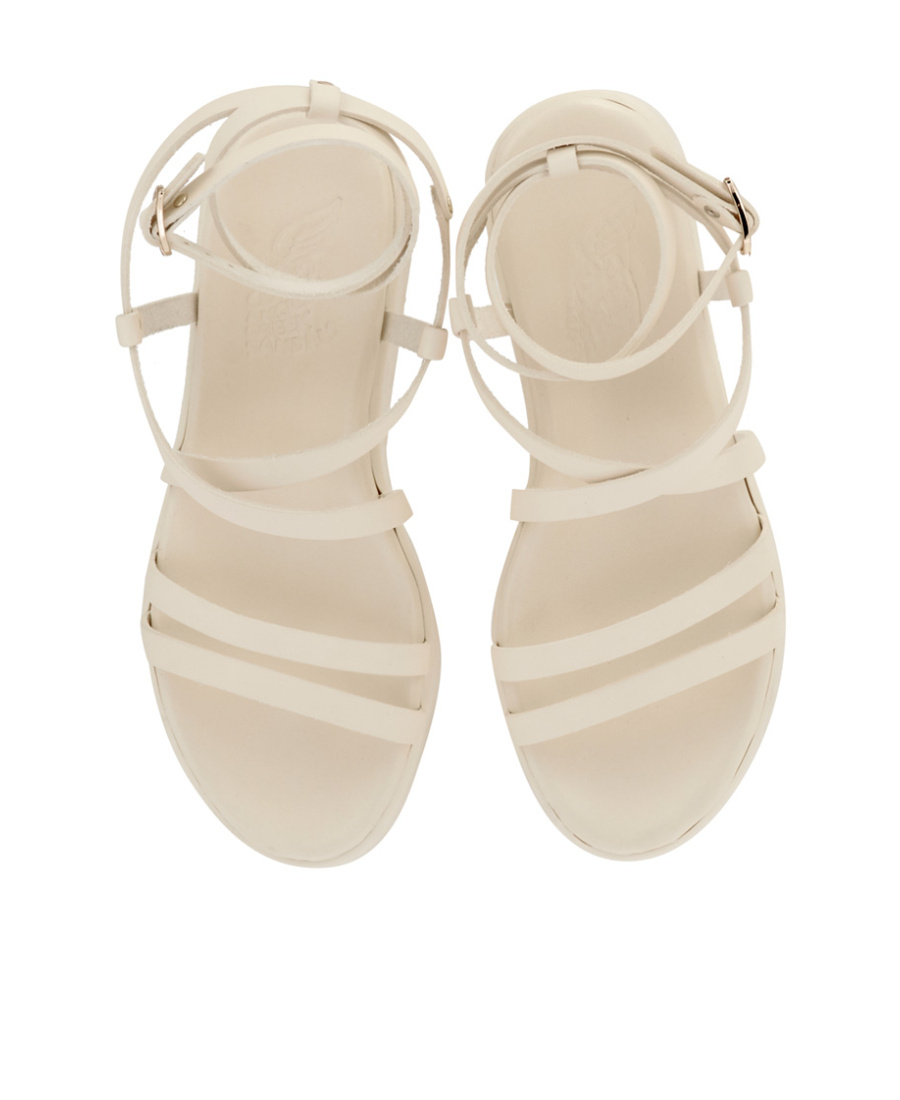 Ancient Greek Sandals Logo Flat Sandals In Nude