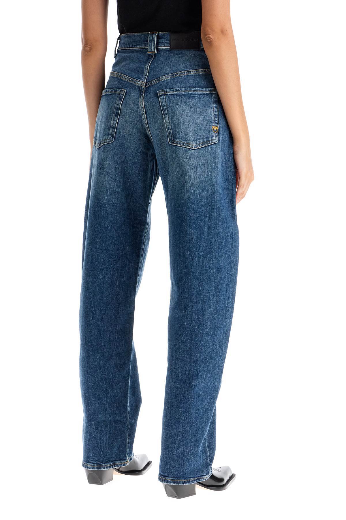 Shop Pinko Egg-fit Washed Demin Jeans In Blue