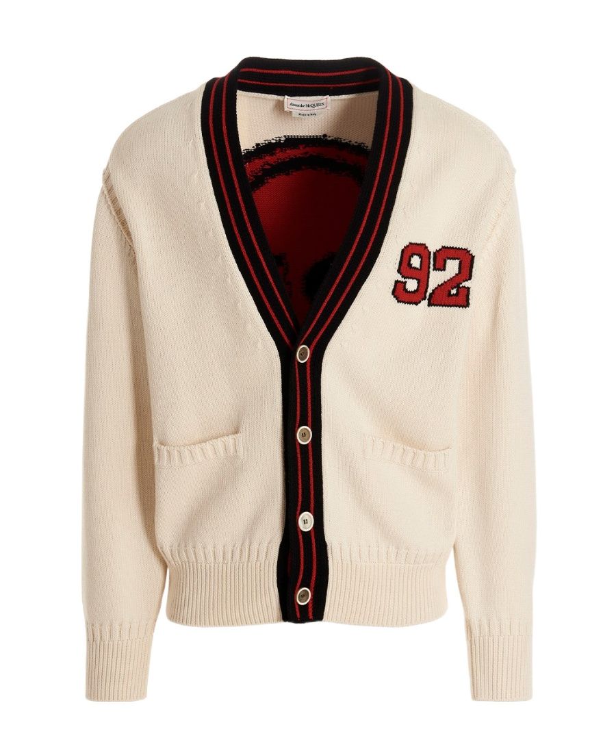 Alexander Mcqueen Mcqueen 'skull' Cardigan In Nude