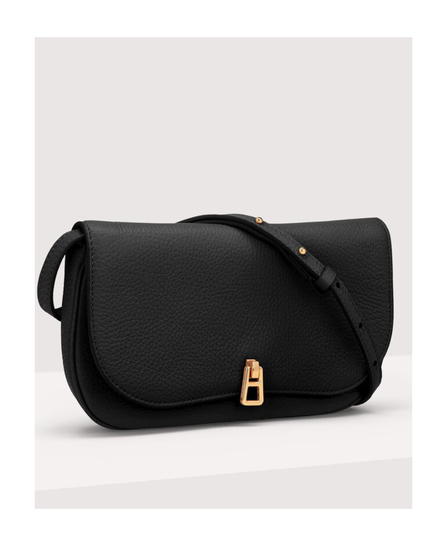 Shop Coccinelle Magie Leather Crossbody Bag In Black