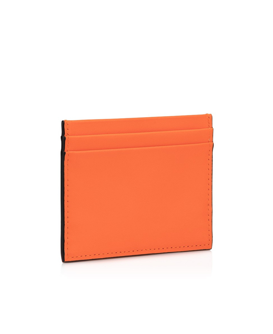 Christian Louboutin Kios Card Holder In Orange