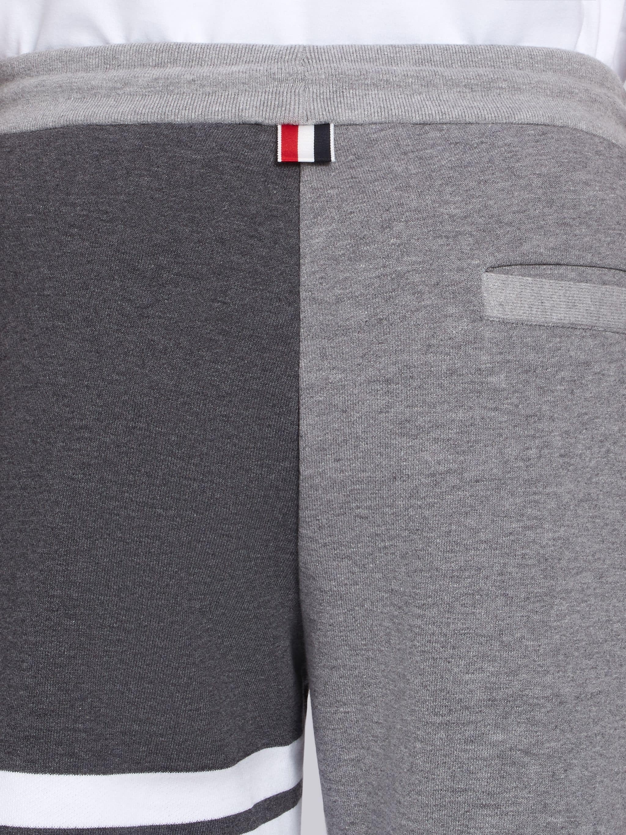 Thom Browne 4-bar Striped Sports Shorts With Drawstring Waist In Gray