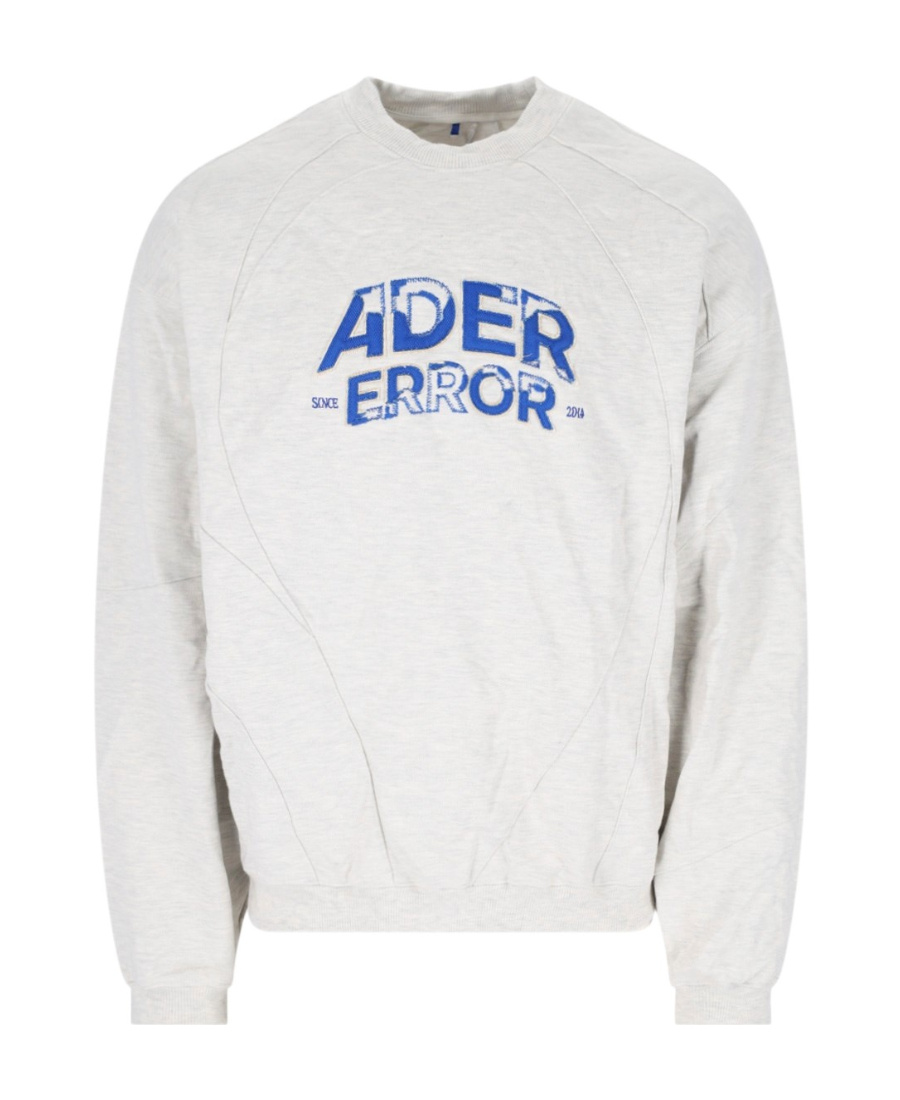 Ader Error Logo Round-necked Sweater In White