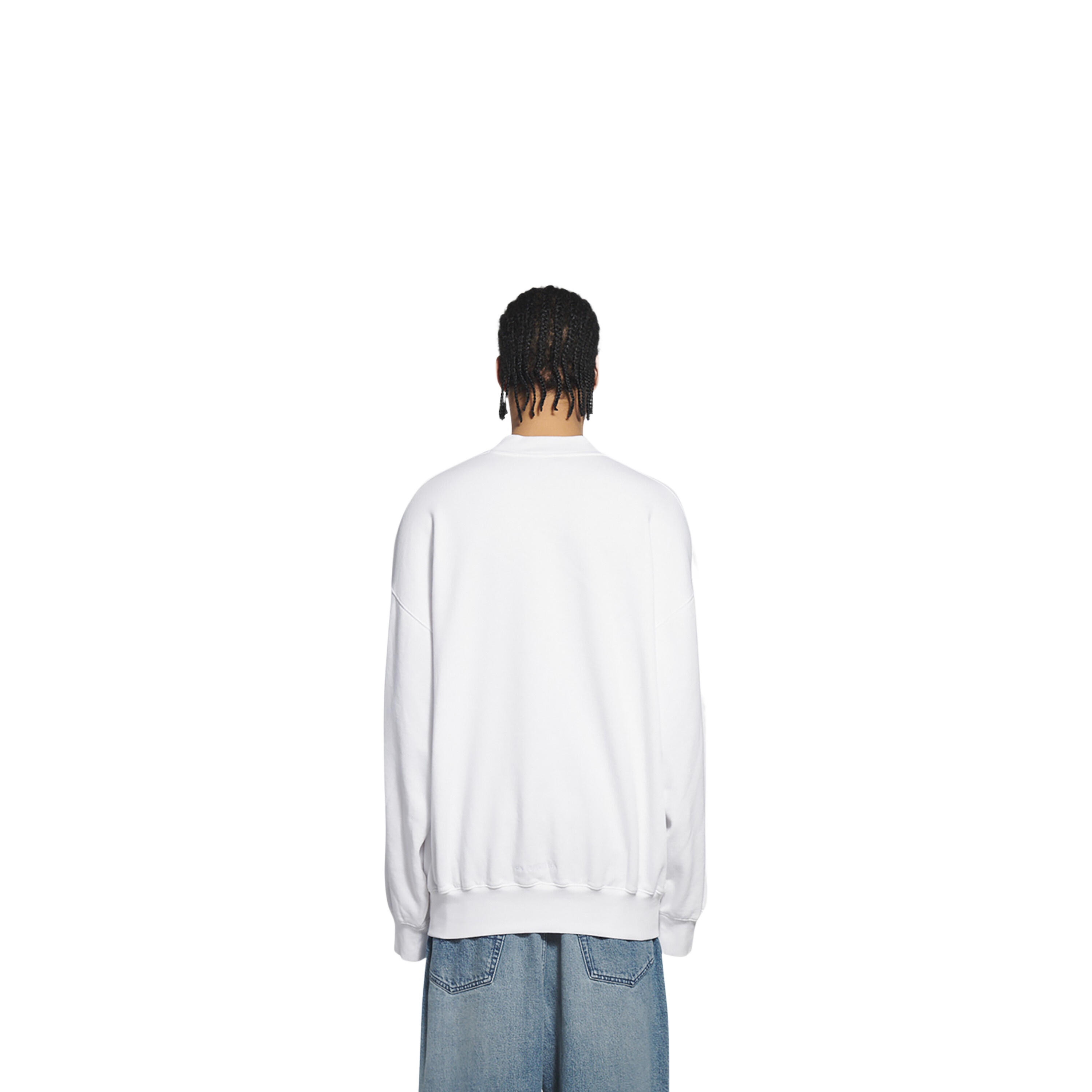 Balenciaga Printed Pattern Sweater In White