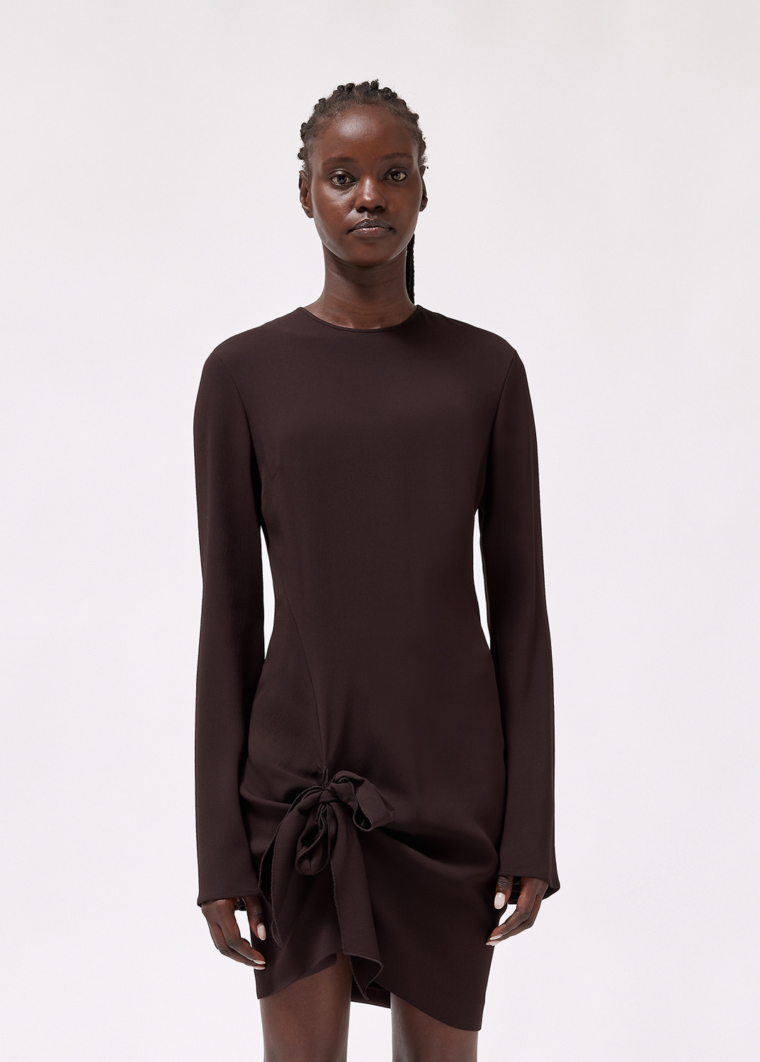 Blumarine Round-neck Long-sleeve Dress In Red