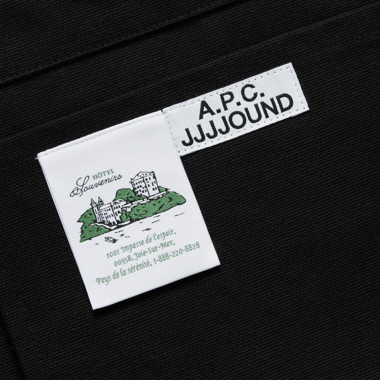 Apc X Jjound Pattern Shoulder Bag In Black