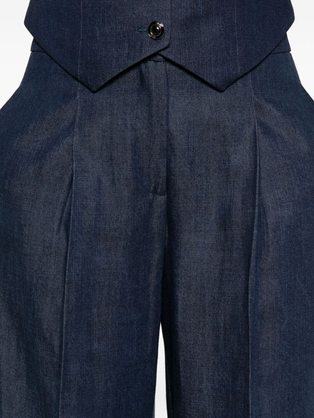 Liu •jo Liu Jo Pleated Front Trousers With High Waist In Blue