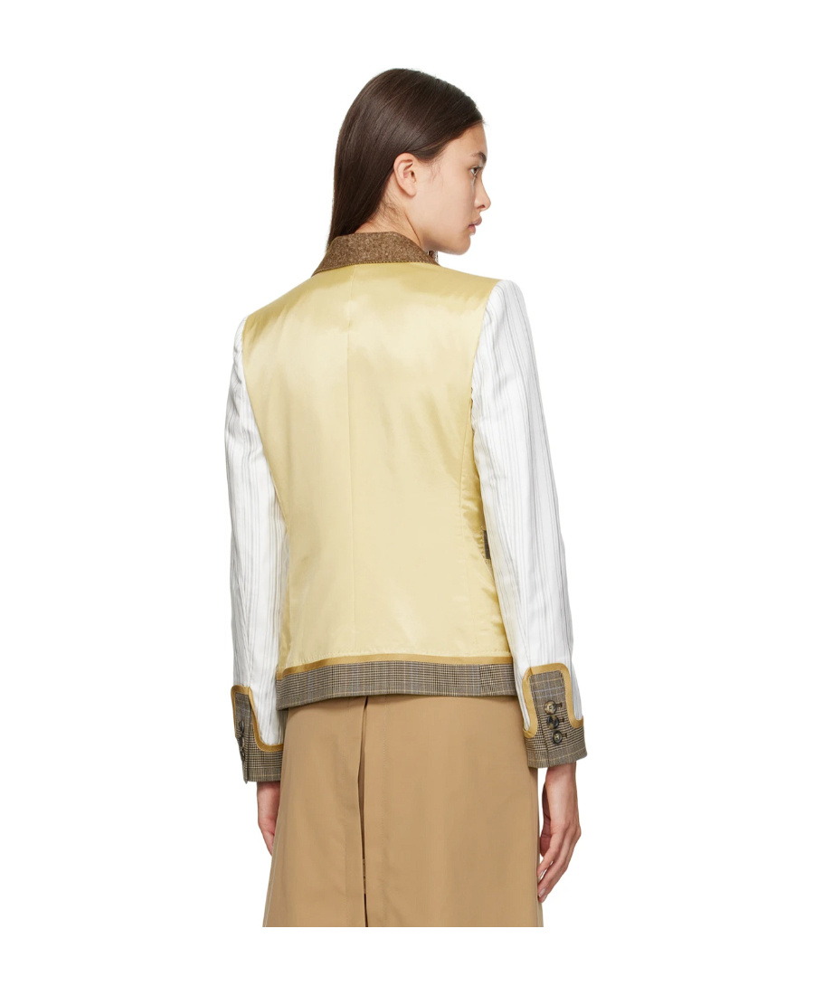 Moschino Single-breasted Suit Jacket In Nude