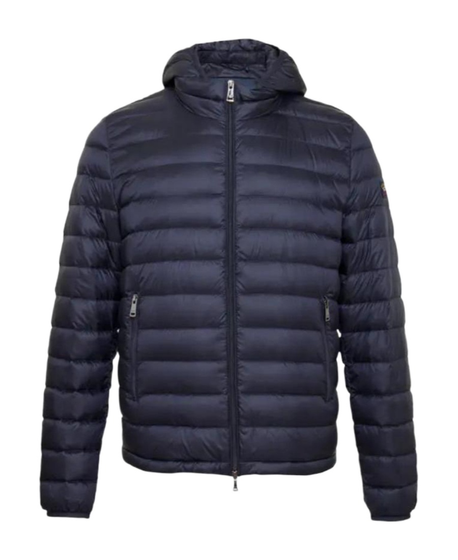Paul & Shark Ultralight Hooded Quilted Jacket In Black