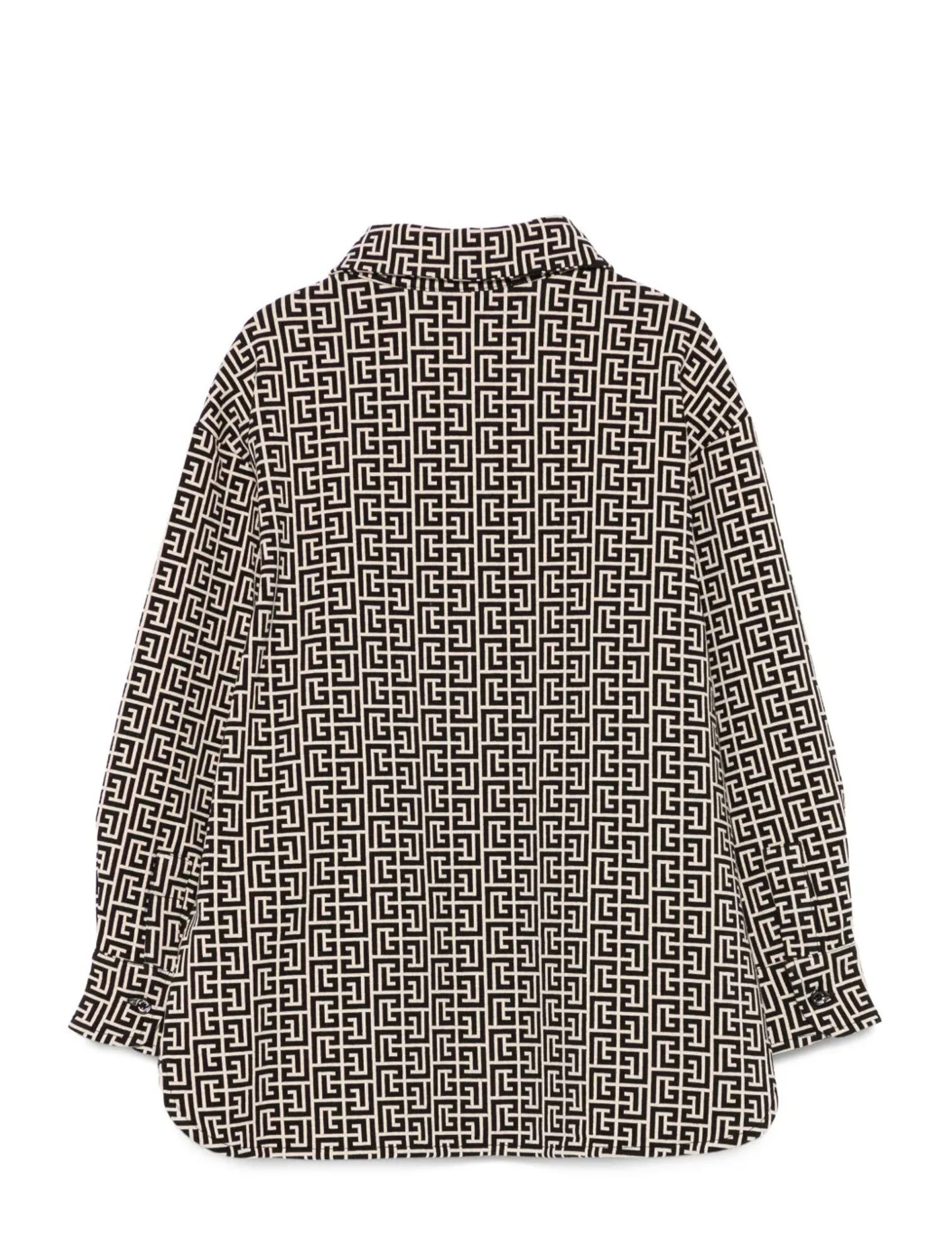 Balmain Geometric-print Shirt In Multi
