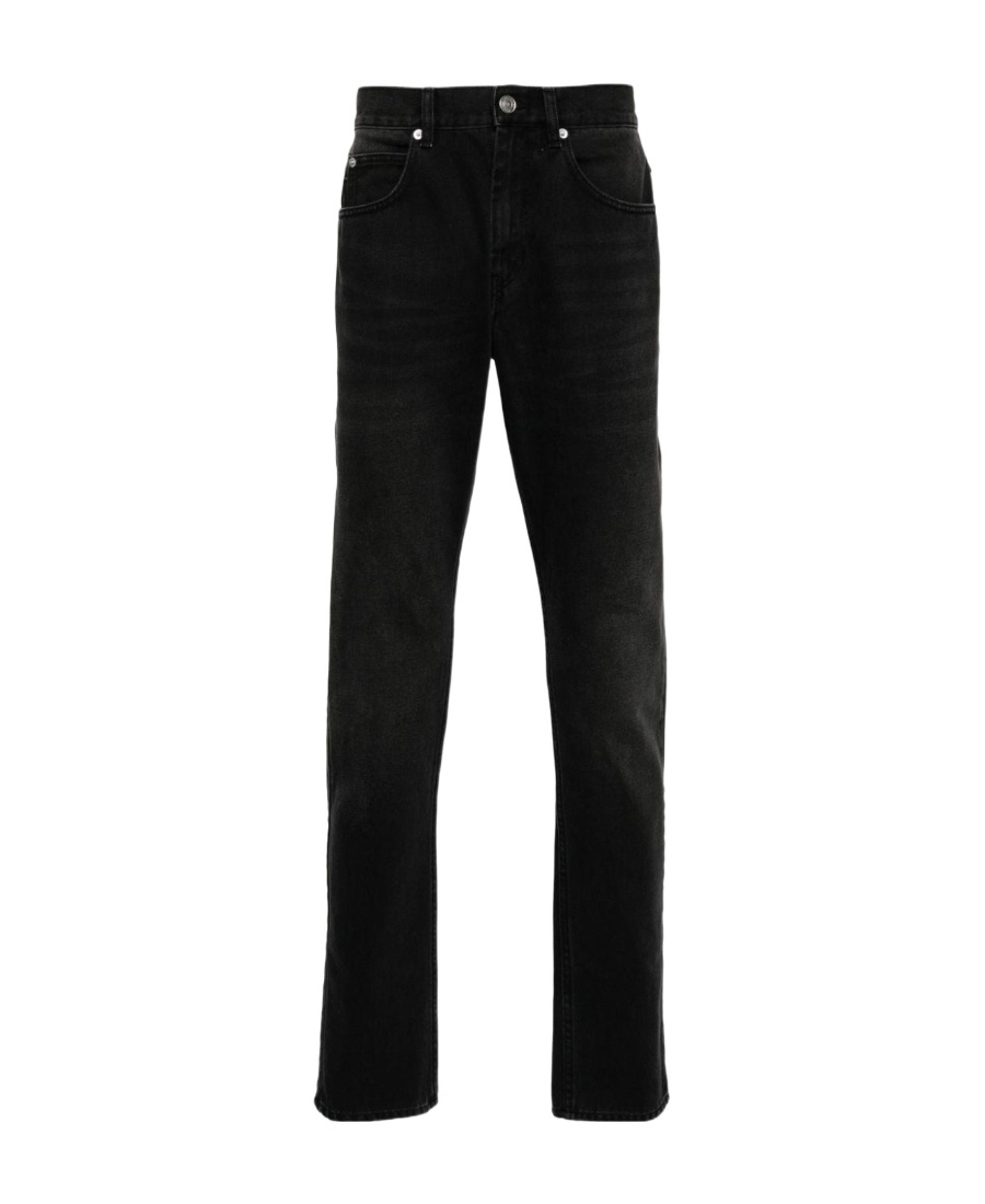 Isabel Marant Belt Ring Denim Trousers In Black