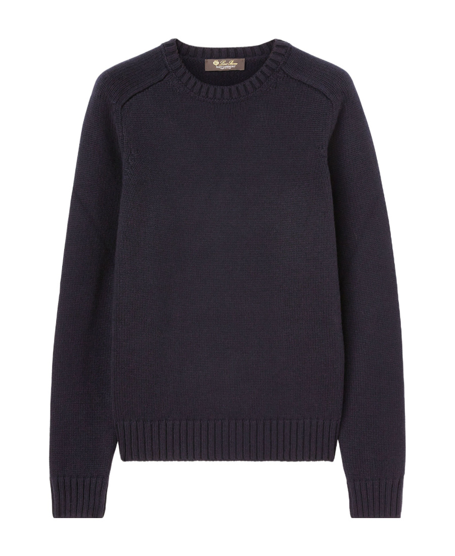 Loro Piana Neo Parksville Cashmere Crewneck Sweater In Blue