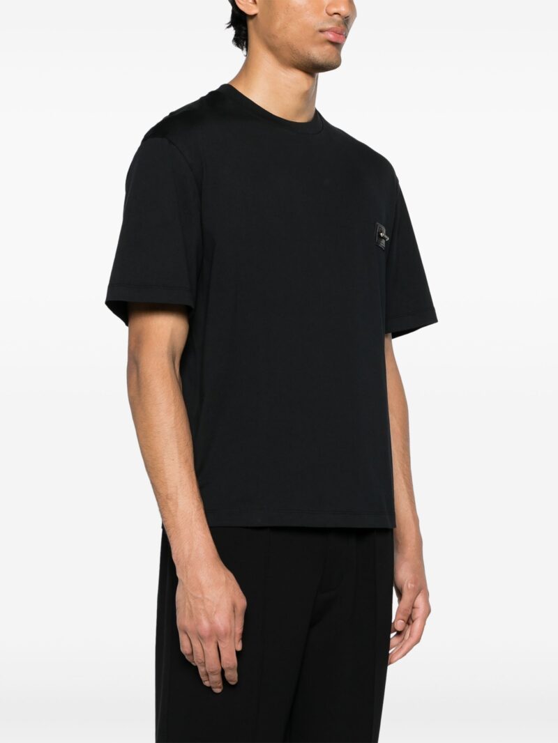 Neil Barrett Piercing-patch Cotton T-shirt In Black