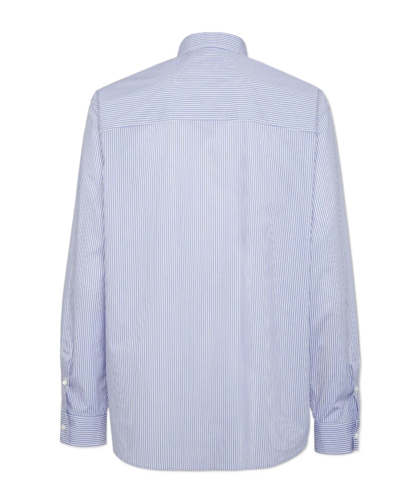 Dsquared2 Summer Lovers Oversized Striped Cotton Shirt In Blue