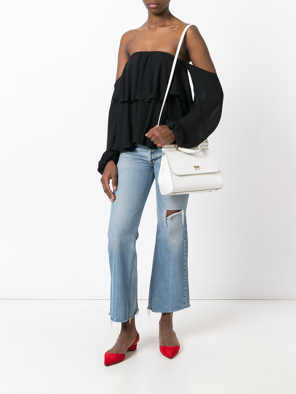 Dolce & Gabbana Sicily Tote Bag In White