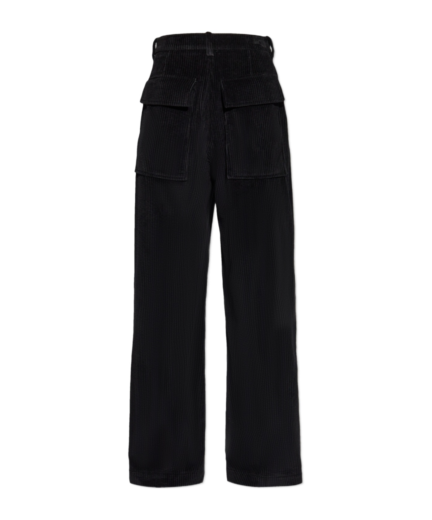 Jil Sander Straight Corduroy Casual Pants In Black