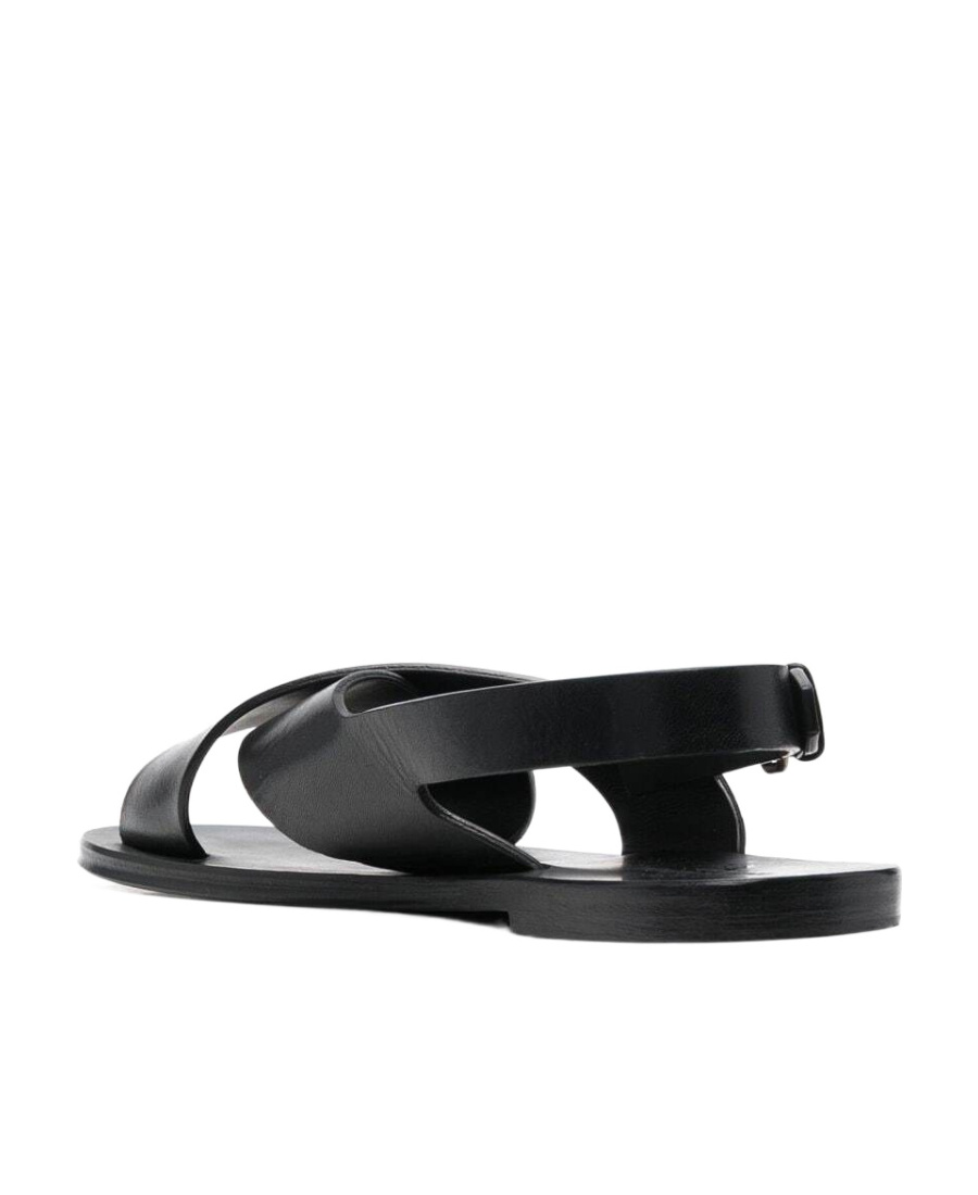 Saint Laurent Mojave Sandals In Smooth Leather In Black