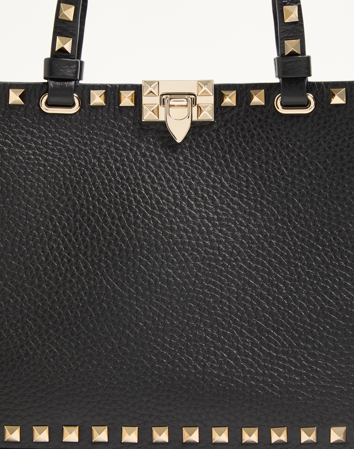 Valentino Garavani Rockstud Small Shopping Bag In Grainy Calfskin