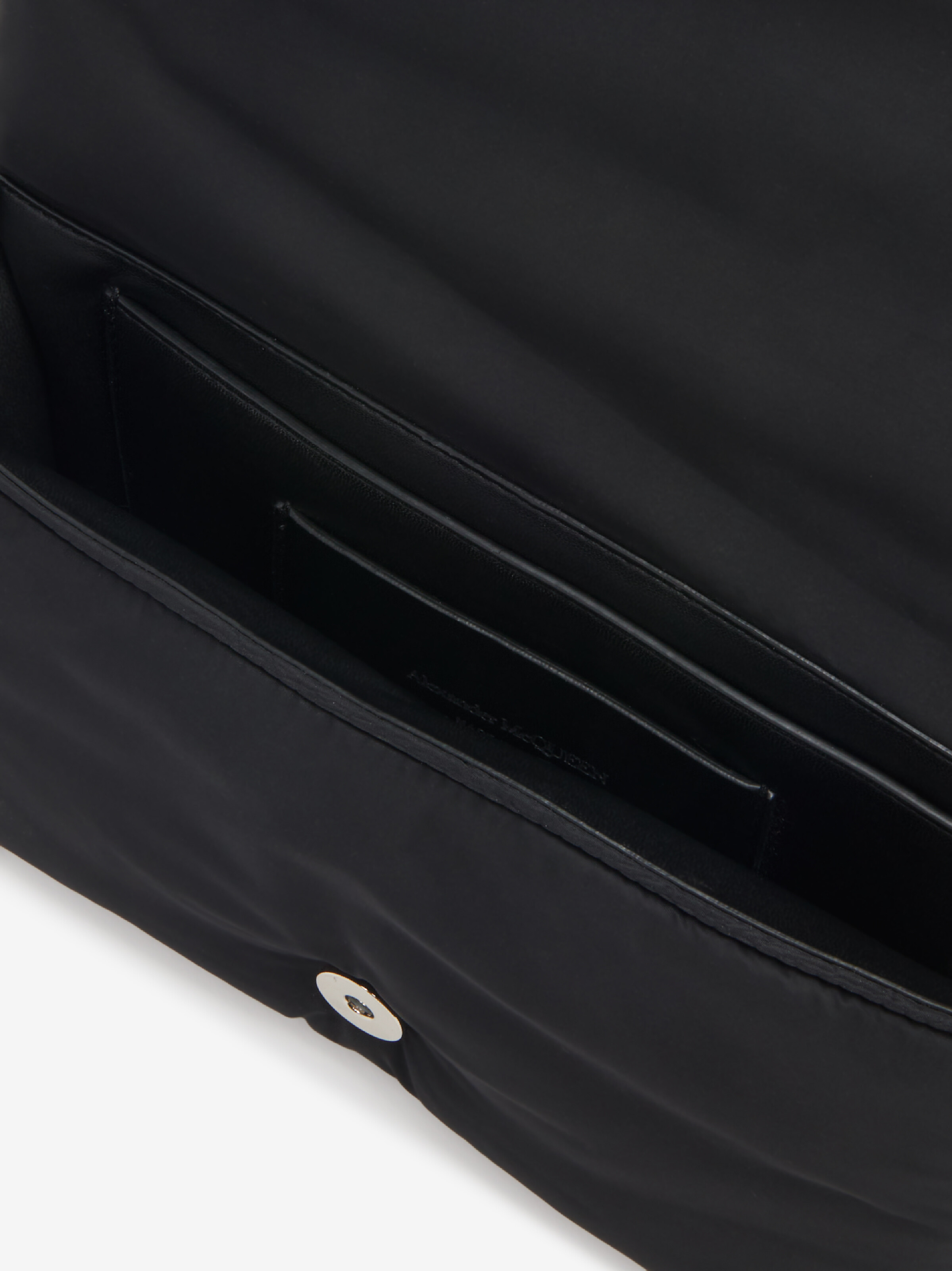 Alexander Mcqueen The Puffy Embellished Padded Belt Bag In Black