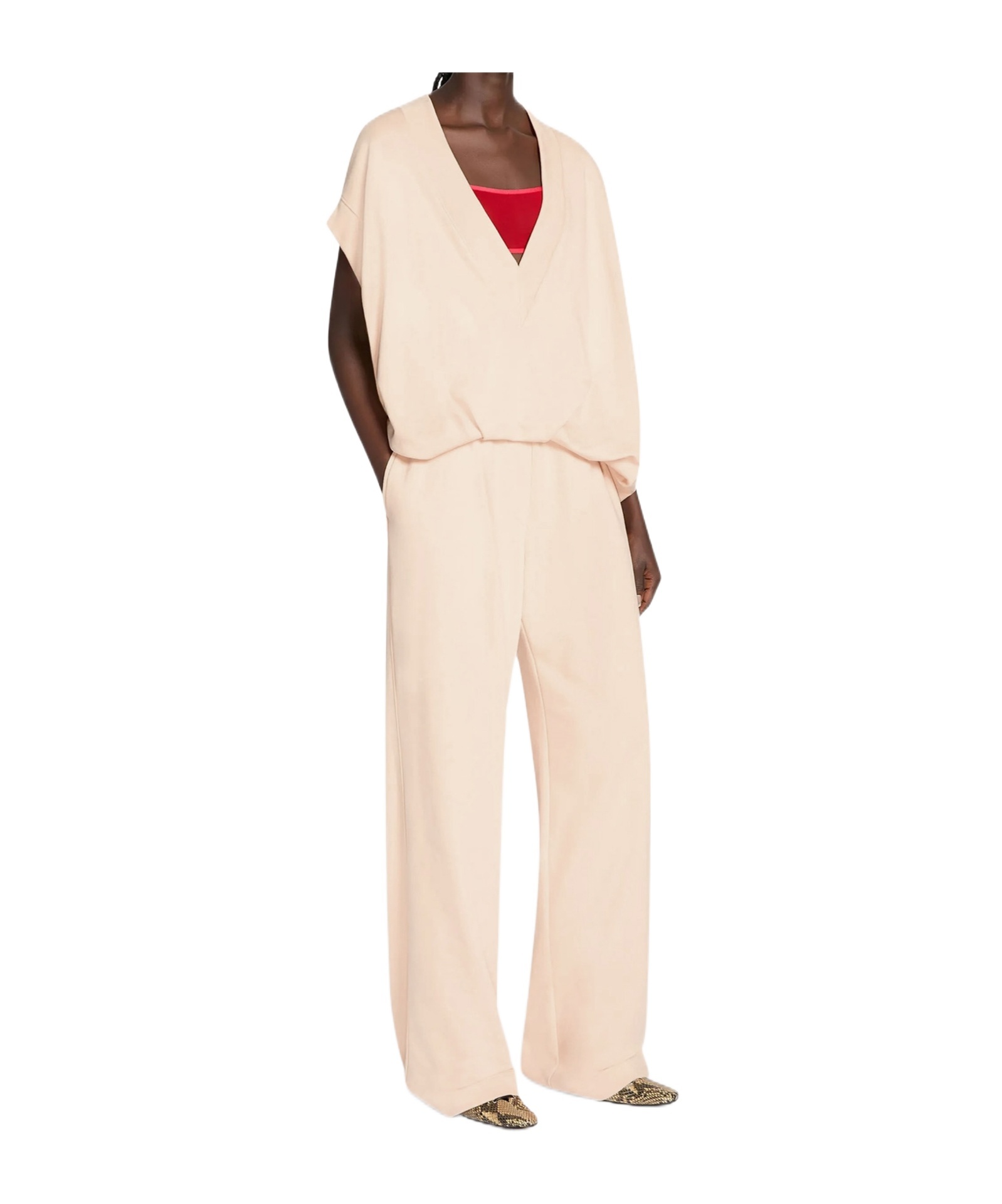 Dries Van Noten Sweatshirt Vest In Nude