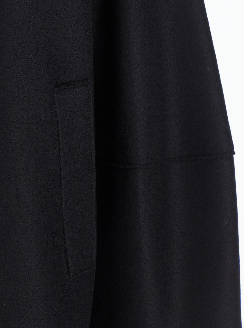 Harris Wharf London Black Jacket With Wide Collar And Balloon Sleeves In Wool Woman In Black
