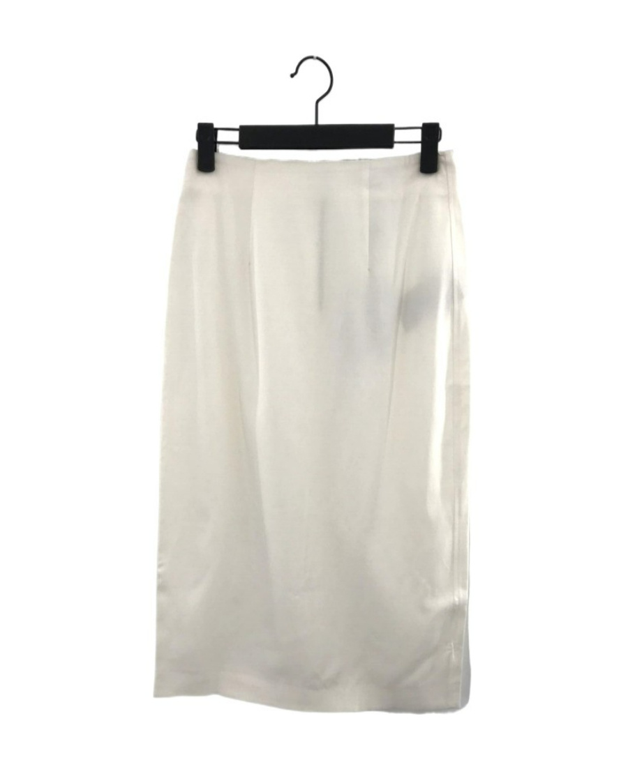 Burberry Slit Skirt In White