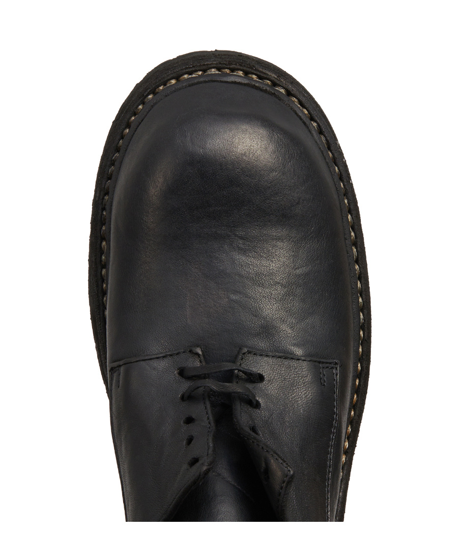 Guidi Lace Derby In Black