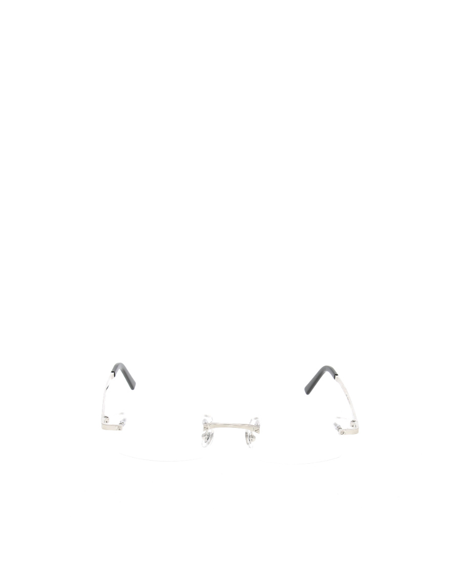 Cartier Square Frameless Sunglasses In White