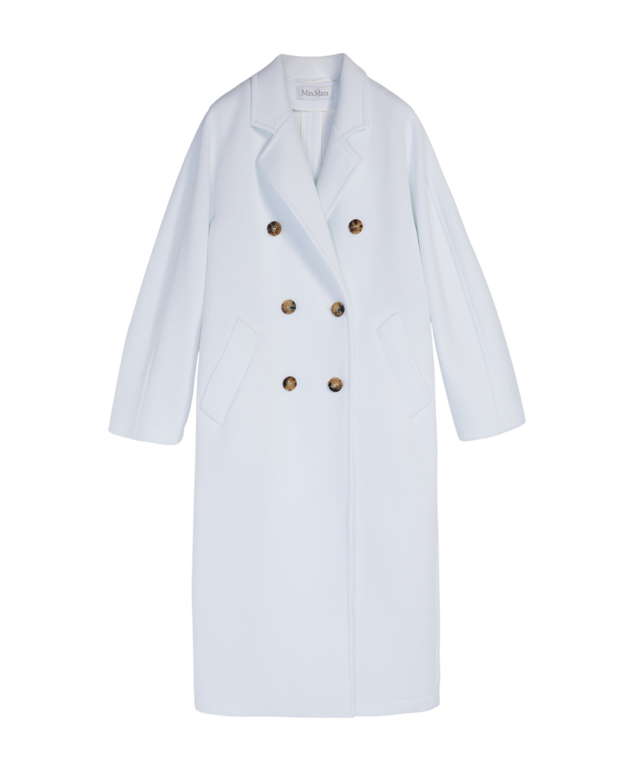 Max Mara Double Breasted Coat In White