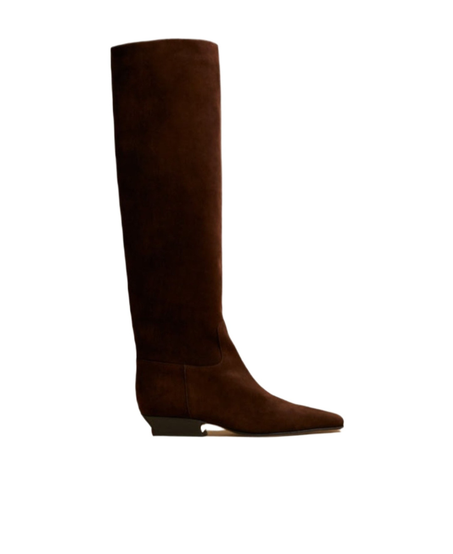 Khaite Marfa Classic Flat Knee High Boot In Black